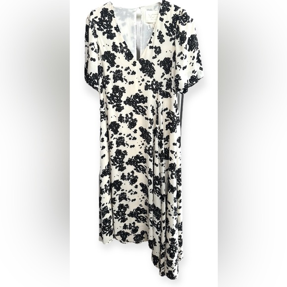 NOTES DU NORD Orchid Asymmetrical Floral Dress Size 38 - Picture 5 of 12